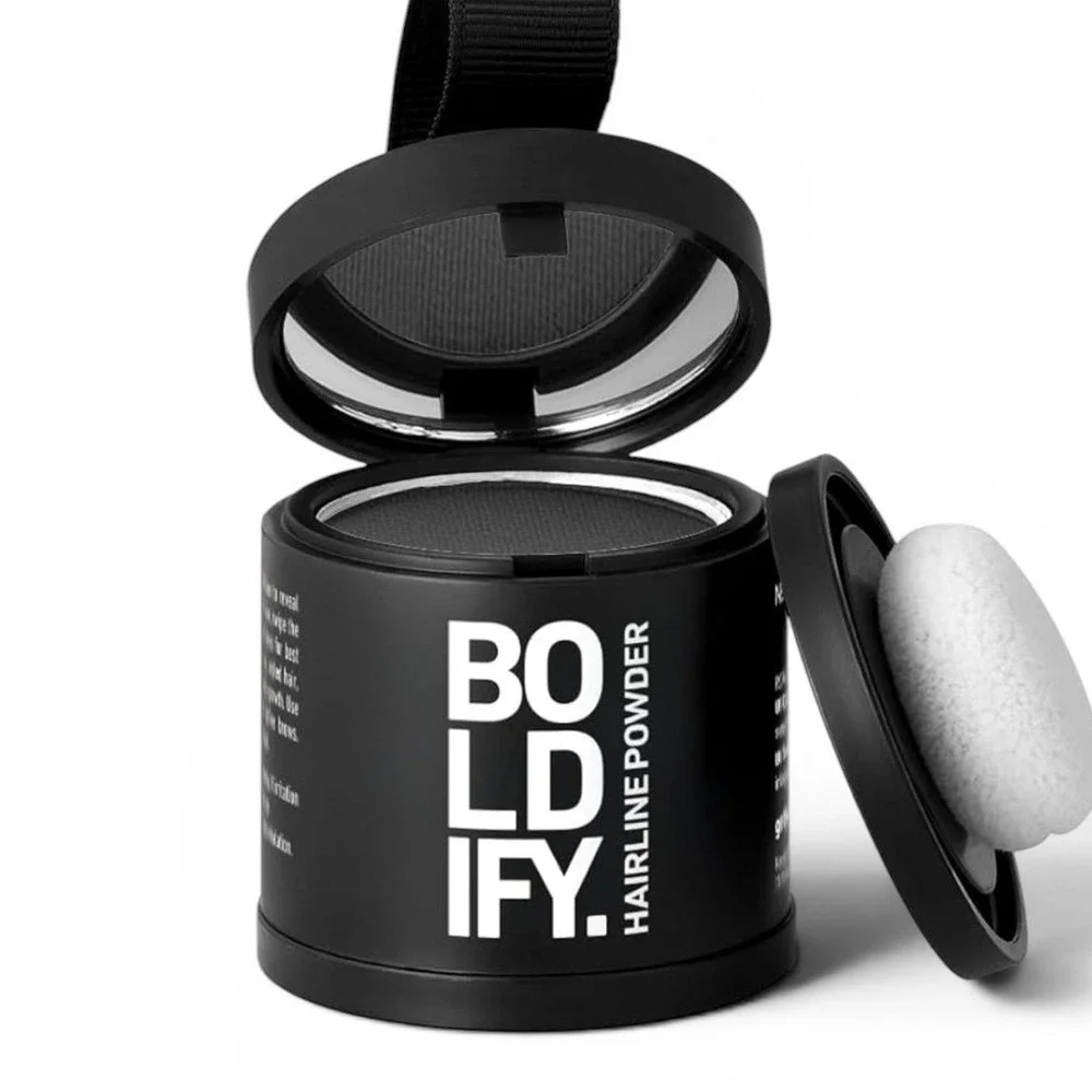 Boldify Hairline Powder Dark Gray 4g Root Touch Up Concealer for Thinning Hair